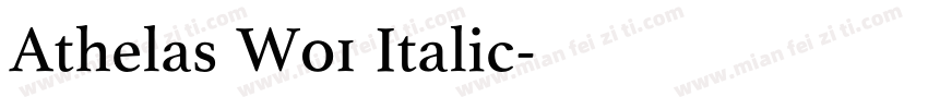 Athelas W01 Italic字体转换